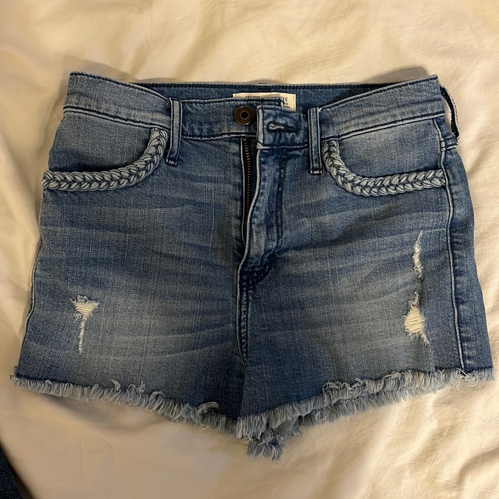 Abercrombie Size 16 Girls Braided Jean Shorts